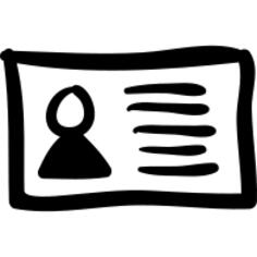 Personal card hand drawn paper