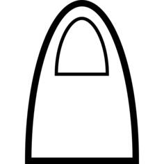 Shopping bag of feminine design shape outline