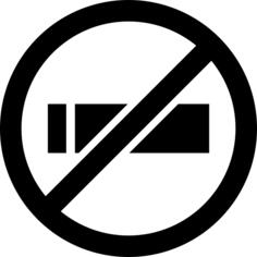 No smoking circular signal