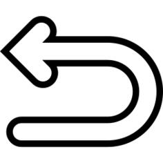 Back arrow Curved