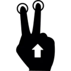 Touch and upward slide