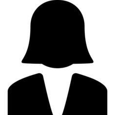 Woman with straight short hair