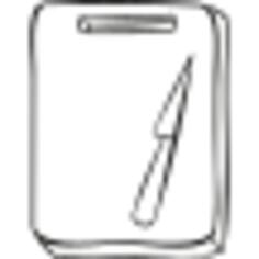 Cutting Board with Knife