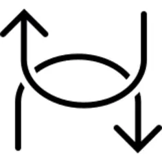 两个弯曲的箭头