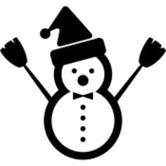 Christmas snowman with Santa bonnet