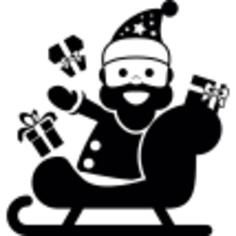 Santa Claus on his sled