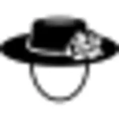 Flamenco hat on a head