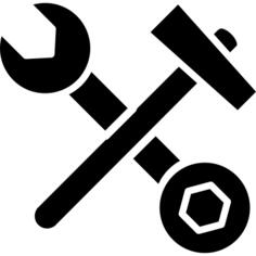 Wrench of double side and hammer in cross
