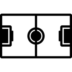 Empty soccer field top view