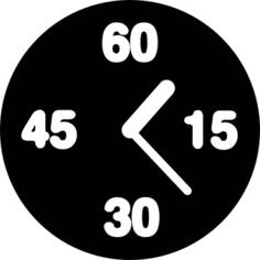 Clock with minutes