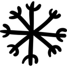 Snowflake hand drawn shape