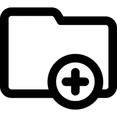 Add folder outlined interface button