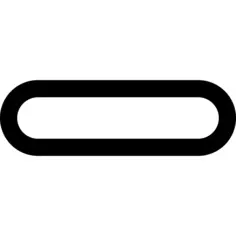 Pill of drug outline rounded rectangular shape