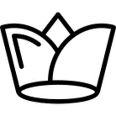 Royal crown of thin outline