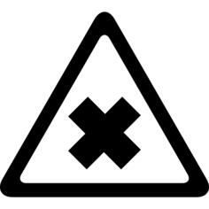 交通十字架的街道信号在三角的