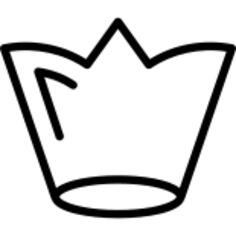 White royal crown outline