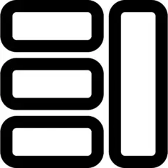 Webpage organization outlined button of interface