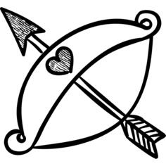 Love arrow and bow