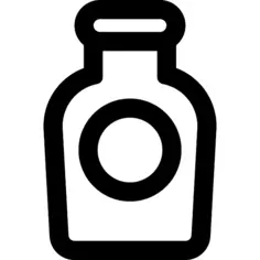 Bottle outline with circular label