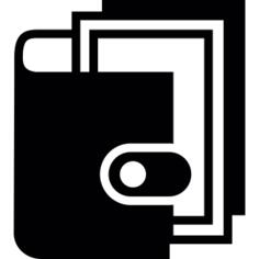 Open wallet with papers inside
