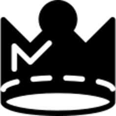 Royal crown variant with white details