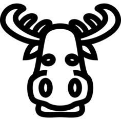 Moose face outline