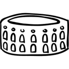 Coliseum hand drawn outline