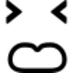 Disgusted emoticon square face