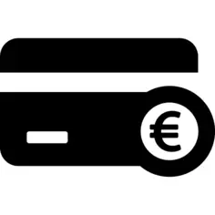 Credit card with Euro symbol