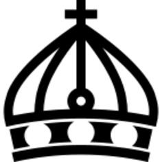 Royal crown with a cross on top