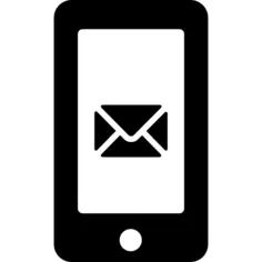 电子邮件信封在电话屏幕上的符号