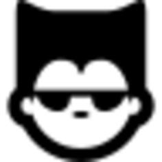 Man face with spiky hair and sunglasses