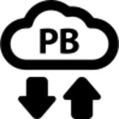 PB cloud with up and down arrows