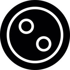 Two holes button