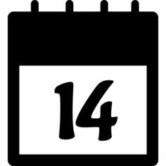 2月14日日历页面界面符号