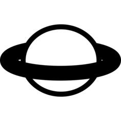 Planet shape with a ring around