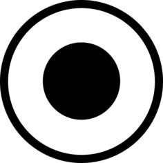 Atom circular symbol of circles