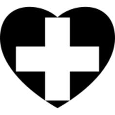 Heart flag of Swiss