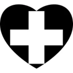 Heart flag of Swiss