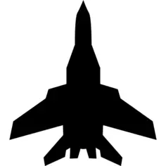 Airplane black silhouette