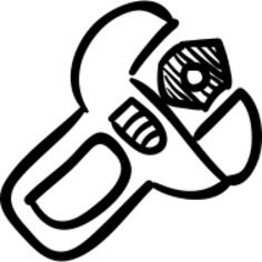 Adjustable spanner hand drawn tool