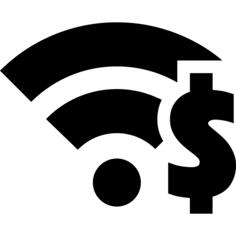 Wifi with dollar symbol