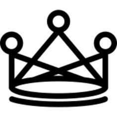 Royal crown variant made of lines and circles