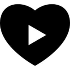 Heart play button