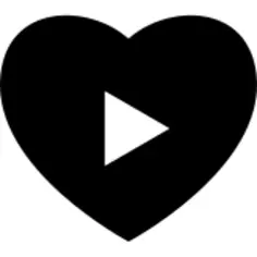 Heart play button