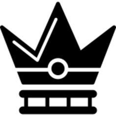 Royal crown silhouette with white detailings