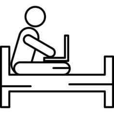 Laptop Chatting On Bed