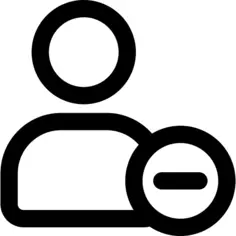 Remove person outlined interface button