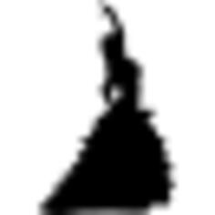 Female flamenco dancer silhouette posture with raised left arm