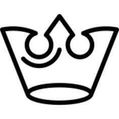 Royalty crown outline of elegant design